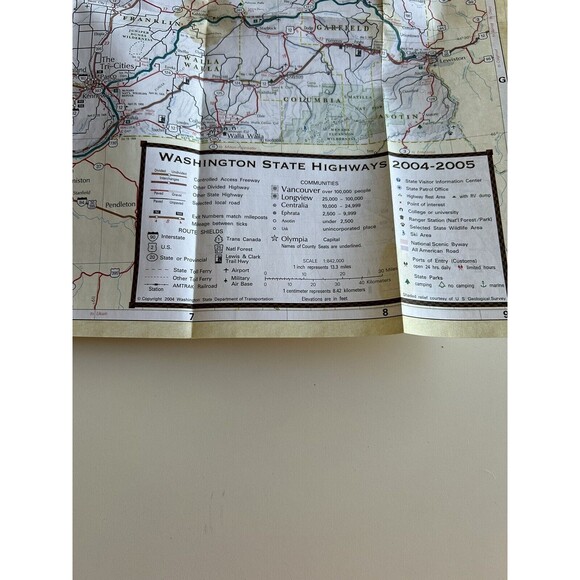 2004 Washington The Evergreen State Lewis & Clark Commemorative Edition Map - Picture 5 of 5